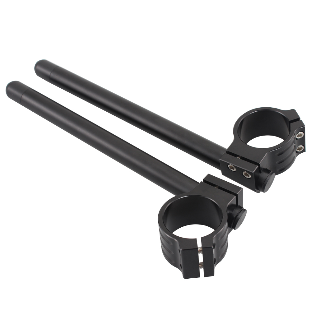 Motorcycle Handlebars Cafe Racer Adjustable Racing Clip On Ons Front Fork Handle Bar Riser Clamp 33 35 37 39 41 43 45 48 50 51mm