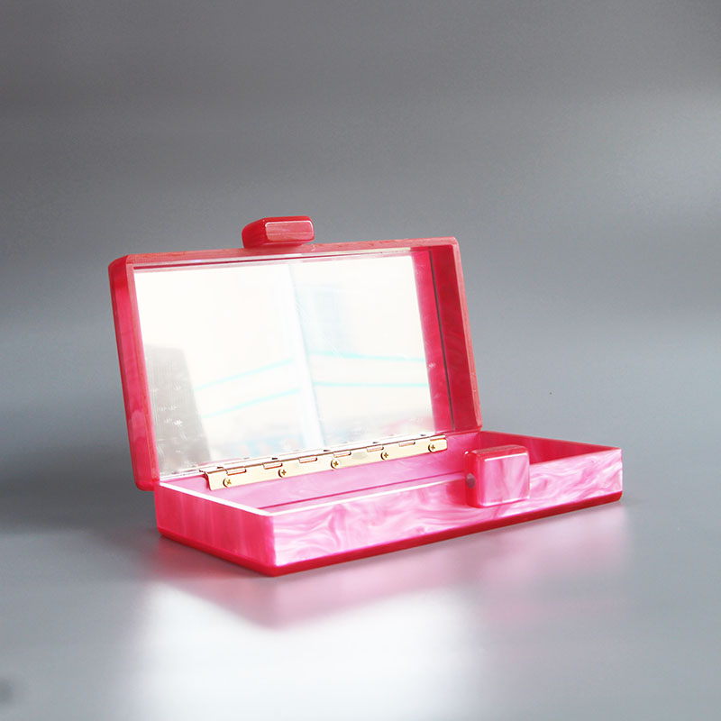 Pearl Hot Pink Women Shoulder Travel Bags Acrylic Box Clutches Bag Female Luxury Handbags Women Bags Designer Sac A Main Femme
