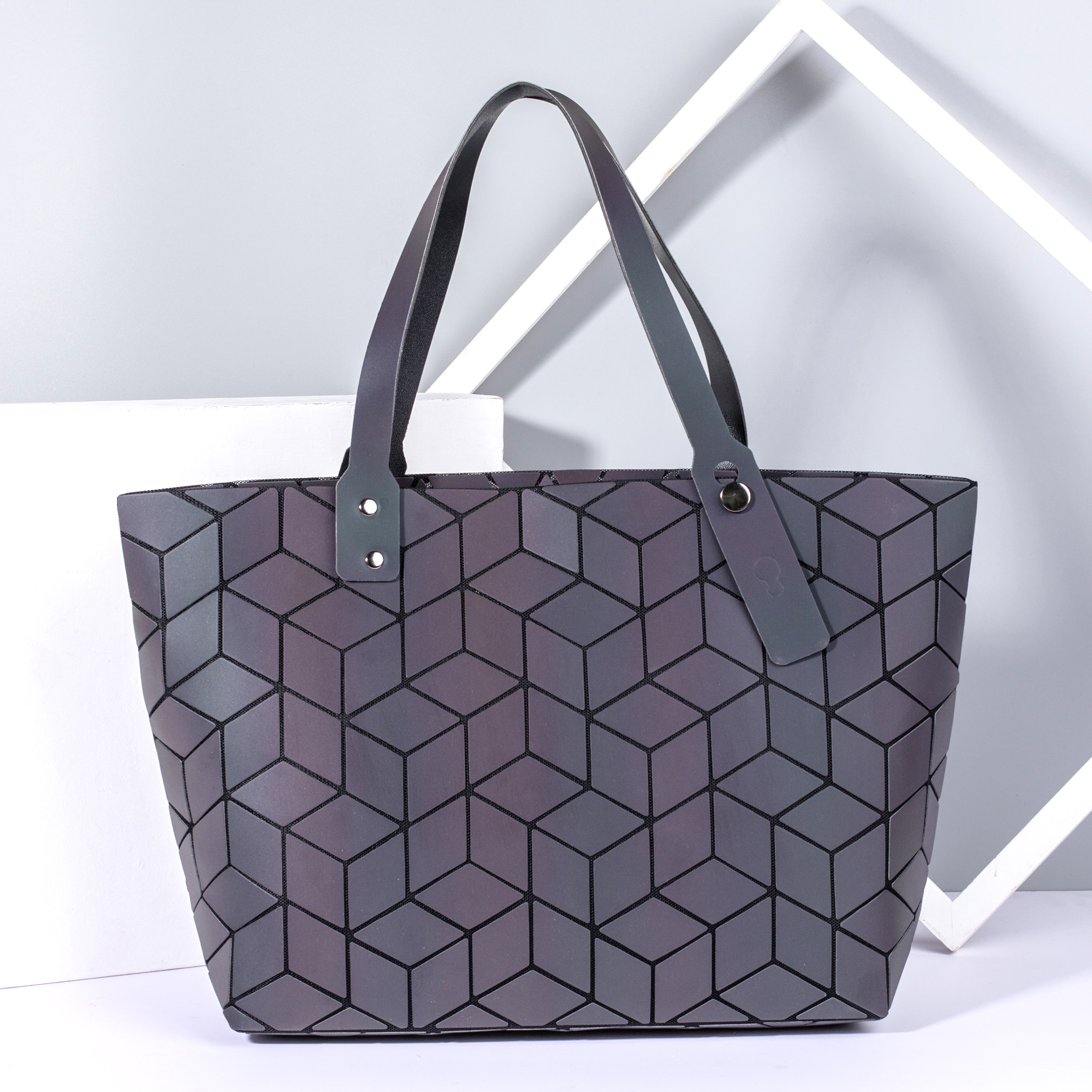 sac a main new Luminous geometric bags for women 2020 Quilted Shoulder Bag Laser Plain Folding Handbags Hologram bolsa feminina