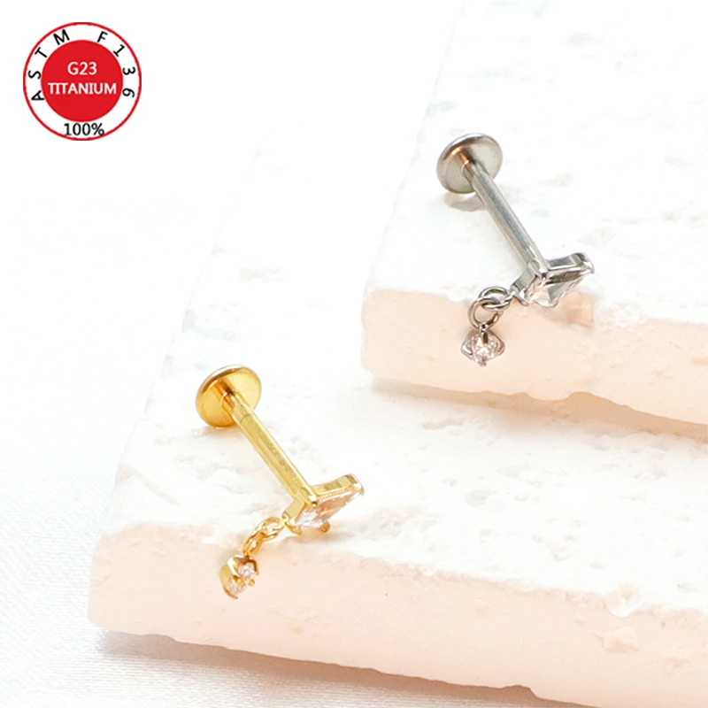 Septum Piercing Lip Spiral Helix Ear Studs 16G Septum Tragus Women F136 Titanium Cartilage Hinged Segment Wholesale Body Jewelry
