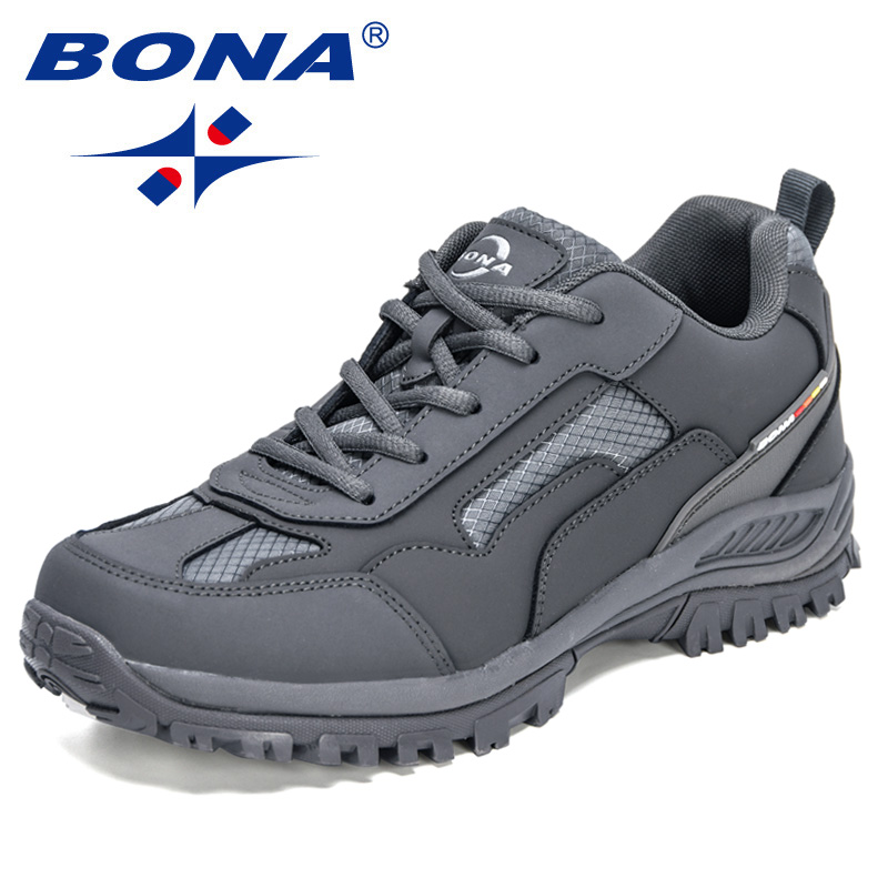 New BONA Designers Non-slip Wear-resistant Breathable Hiking Shoes Men New Outdoor High-quality Jogging Walking Shoe Manscuo 30f9