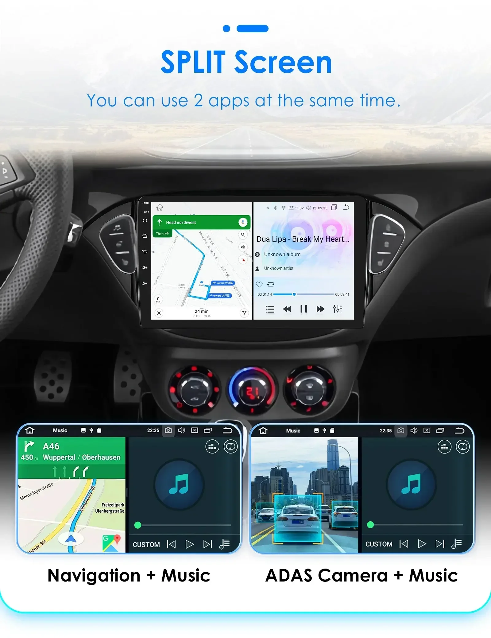 OSSURET Android Car Radio for Corsa E 2015 -2019 for Opel Adam 2013 -2016 Stereo Car Multimedia Players CarPlay Touch Screen