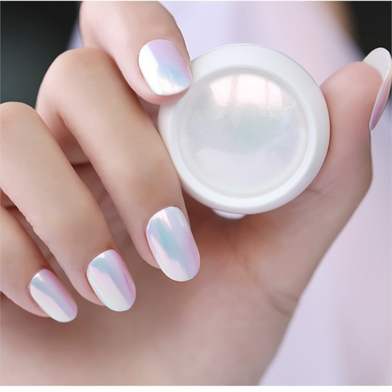 1 Bottle Unicorn Pigment Powder Nail Glitter Manicure Rainbow Mirror Chrome Pigment Dust For Eyeshadow DIY Mica Powder Net--0.2g