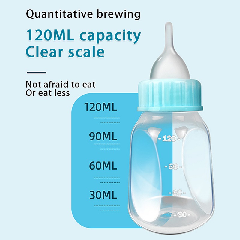 free shipping 120ml Puppy Feeder Pet Nursing Kit Milk Bottle Nipple Feeding Bottles for Small Animals