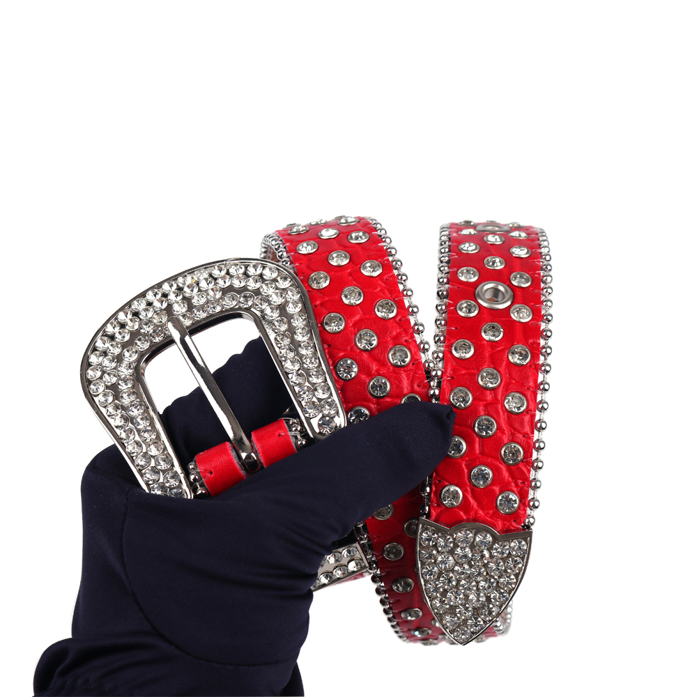 2023 Children Belts For Boys Girls Waist Strap Waistband Kids Rhinestones Belt Crystal Studded Diamond Leather For Jeans Dress