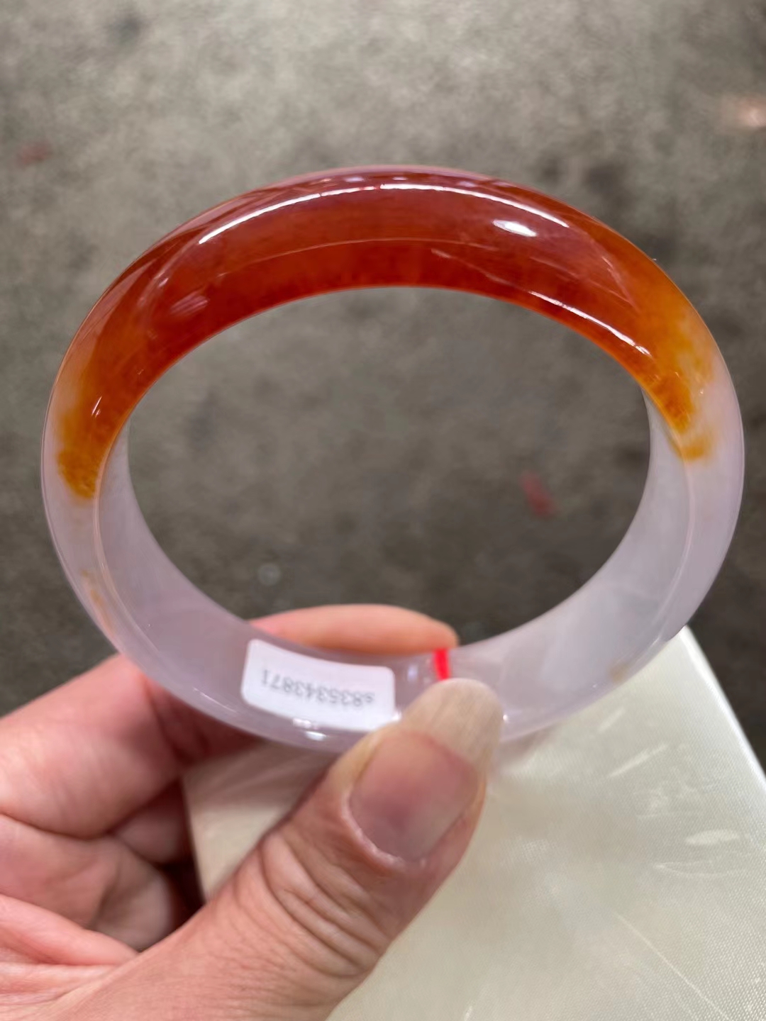 Natural Burmese Two Tone Bangle Copywriting Spontaneously Exquisite Exclusive Jade Bracelet Jewelry Gifts Accessories