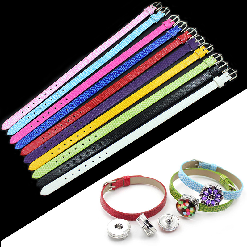 100PCS 8MM PU Leather Snake Wristband&Bracelets " Can Choose the Color" Fit DIY 8mm Slide Letters/charms LSBR03*100