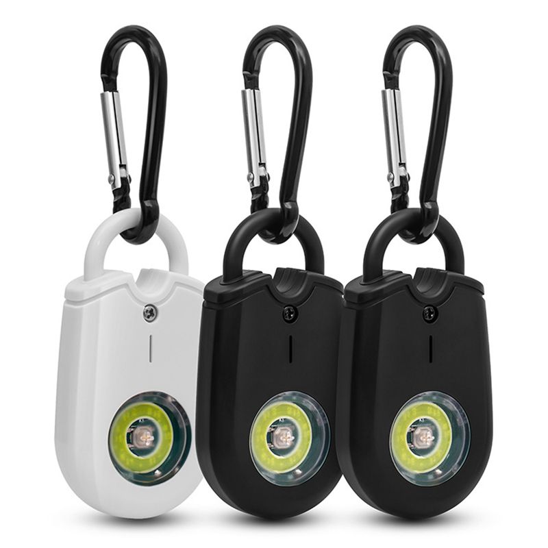130db Self Defense Siren Safety Alarm for Women Keychain with LED Light Personal Alarms Personal Security Keychain Alarm