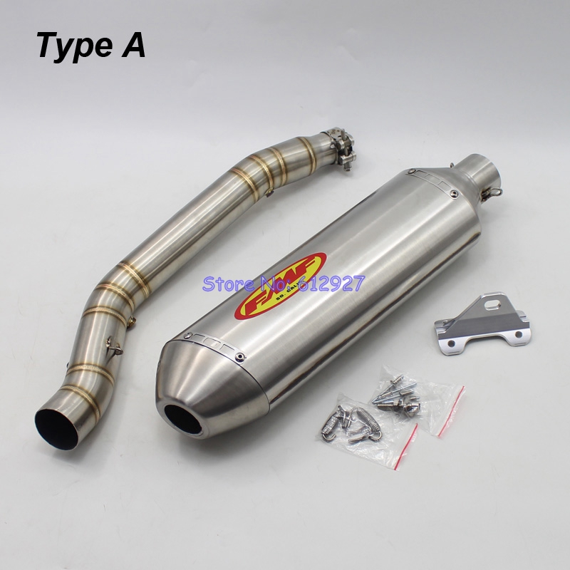 For Suzuki DRZ400 DR Z400 DRZ 400 Slip On Exhaust Pipe System Motorcycle Middle Link Tube Connect FMF Muffler Escape Moto