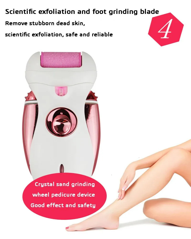 Electric Hair Removal Epilator for All Body Hair Electric Epilator Male 4 in 1 Rechargeable Women Machine for 240624