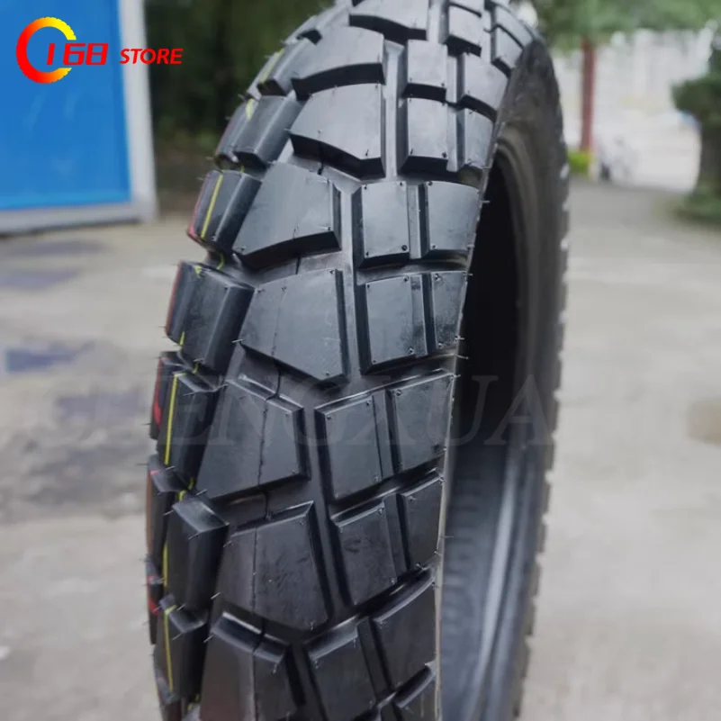 Off road motorcycle tires, front 80/100-19, rear 120/90-16, turtle back large pattern inner and outer tires