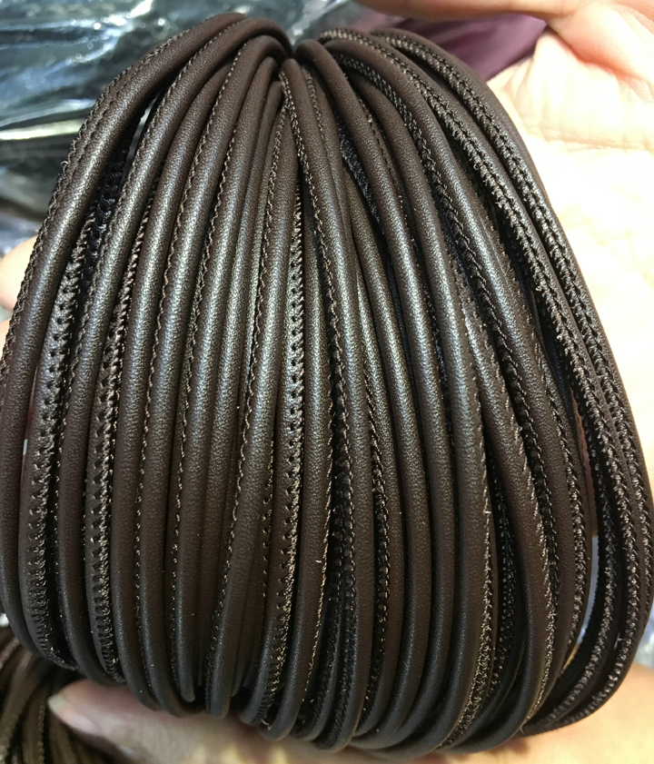 3MM Round Nappa Stitched Leather Cord High Quality Premium Leather Cord 10 meters/lot