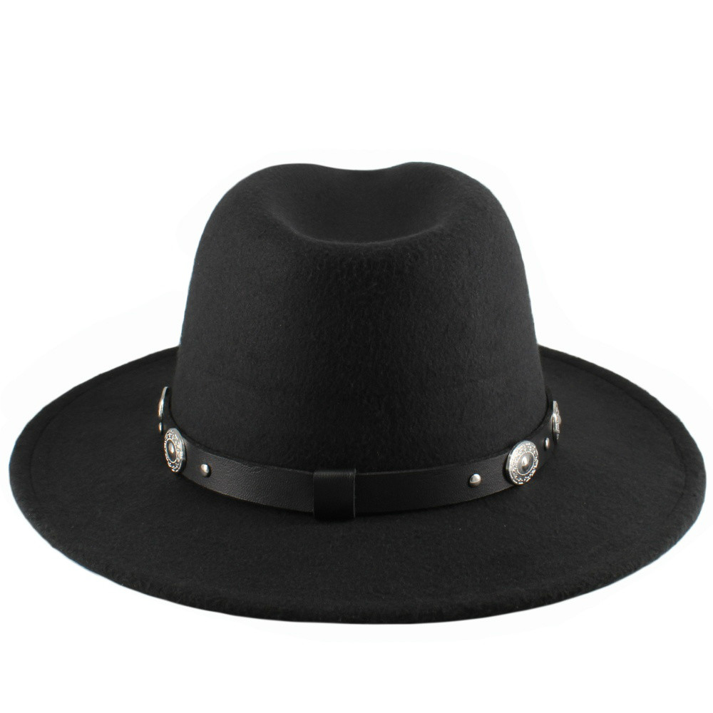 2 Sizes Parent-child Men Women Kids Panama Hats Wide Brim Sunhat Fedora Cap Trilby Jazz Travel Party Outdoor Street Style Winter