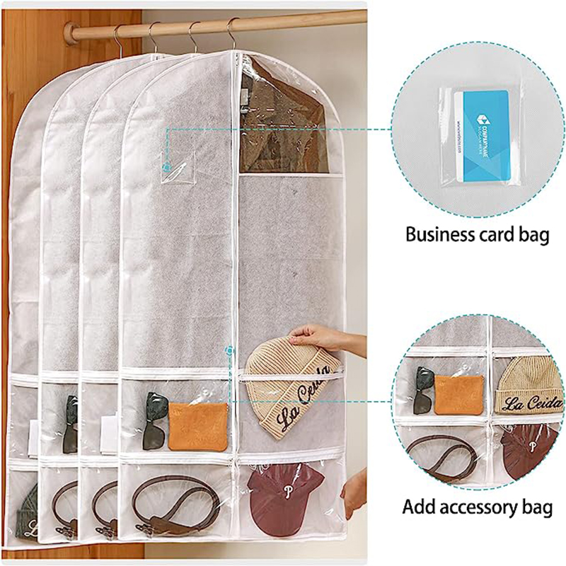 Breathable Suit Bags Garment Bag for Dance Costume Hanging Clothes Cover for Travel and Closet Storage With Zipper Pockets