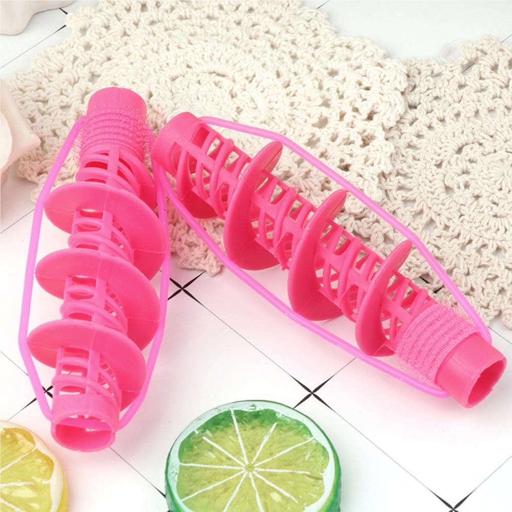 2pcs Women Hair Curlers Home Barber Shop Spiral Hairdressing Roller