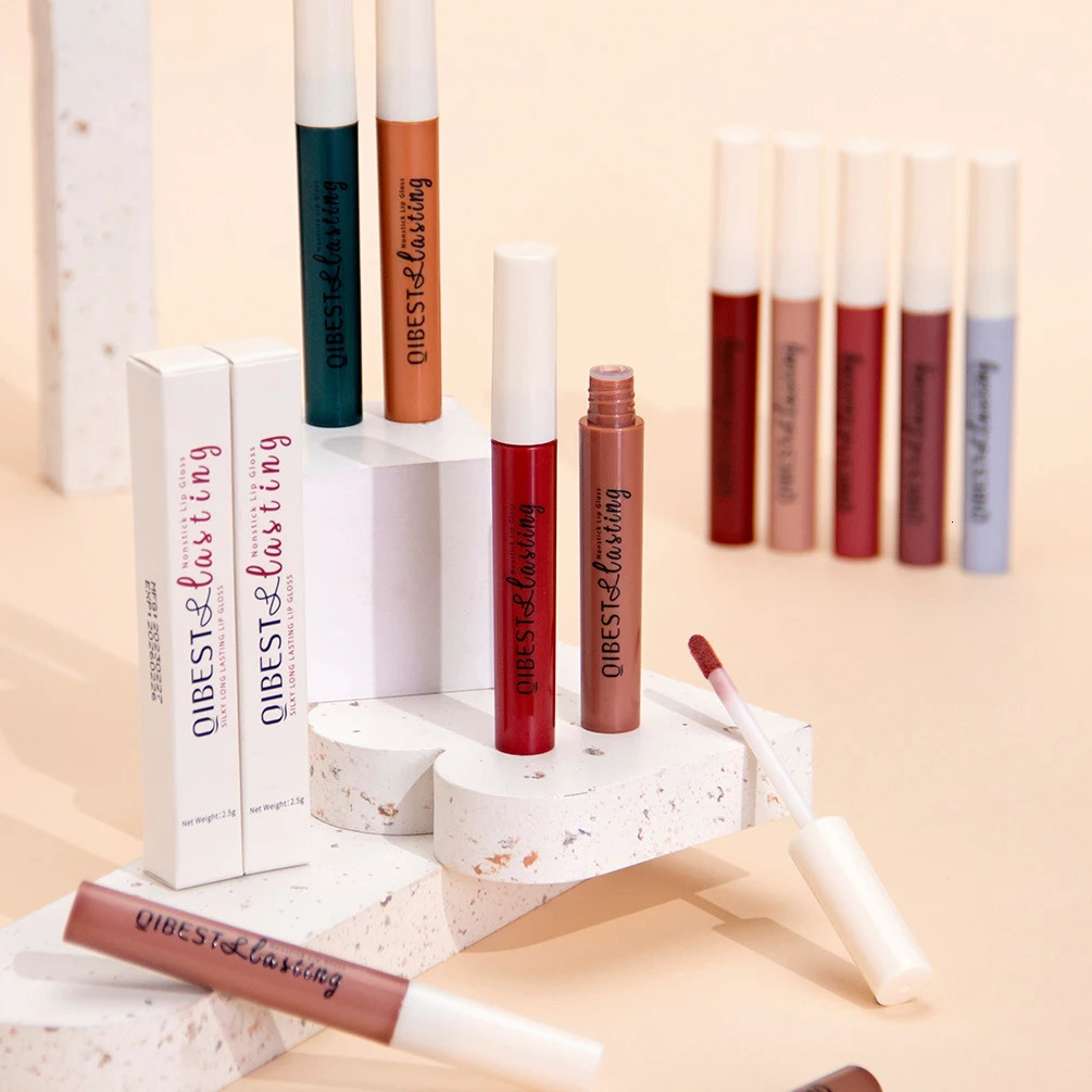 24 Colors Non-Stick Lip Glaze Matte Liquid Lipstick Non-Fade Lip Gloss 240621