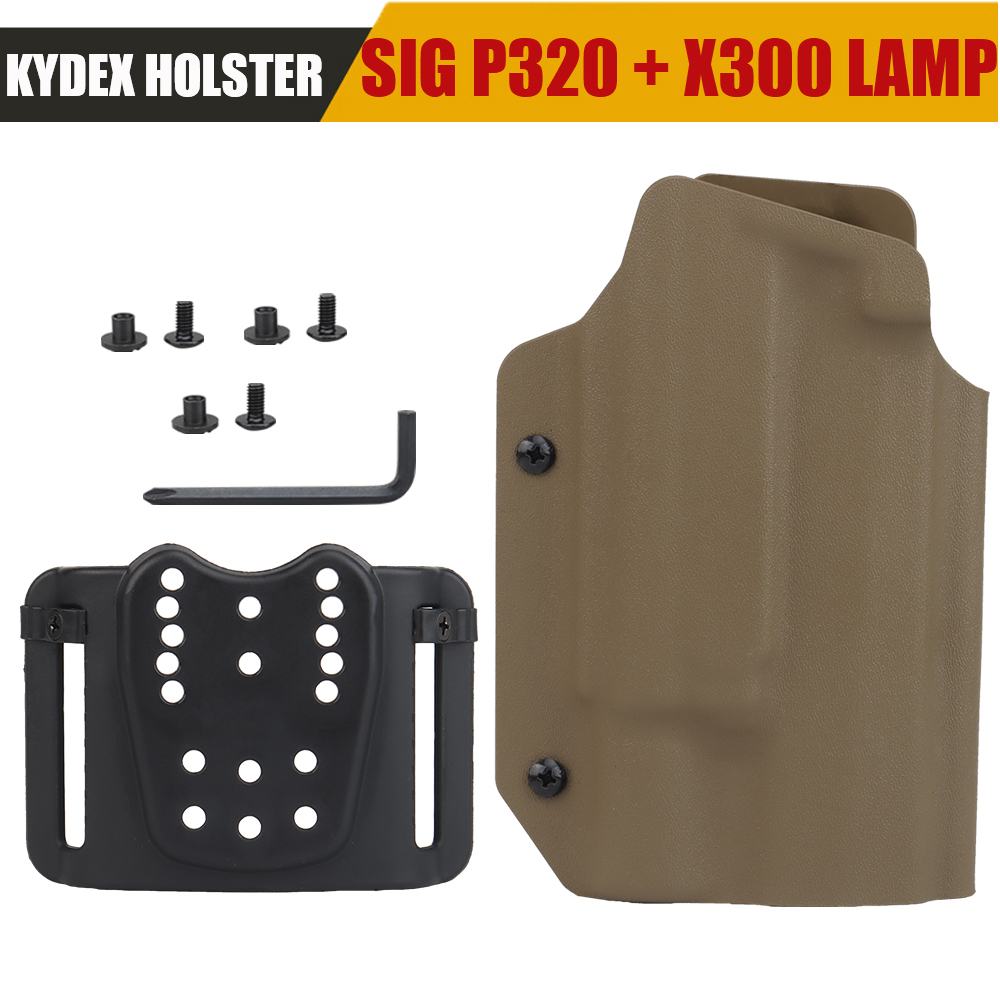 Lightweigh Kydex Holster For 9mm Sig P320/.40/M17/M18 Military Hunting Pistol Holster With X300 Torch Tactical Airsoft Holster