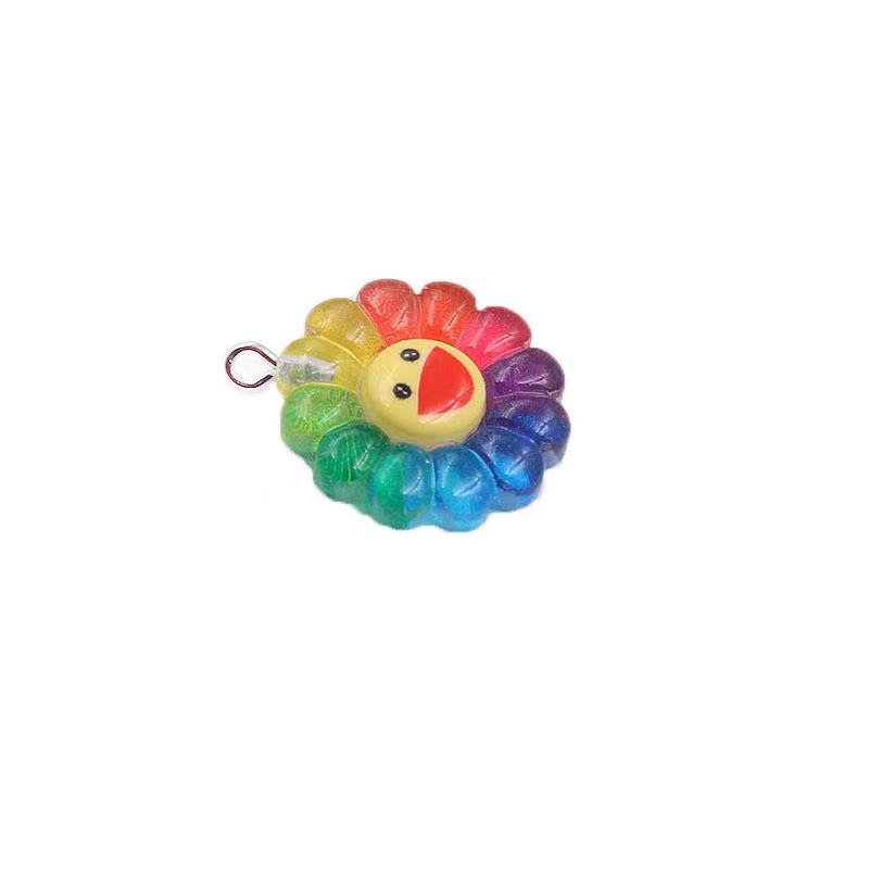 10pcs Colorful Sunflower Pendants Charms Crafts DIY Making Handmade Jewelry Finding For Earrings Necklace Keychain