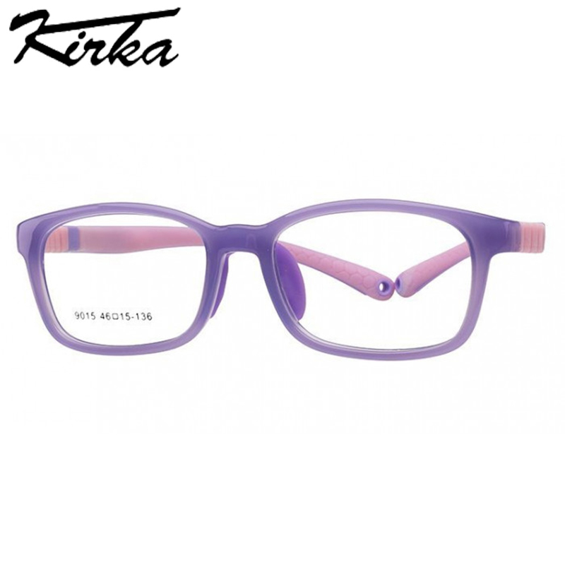 Kirka Child TR90 Eyeglasses Frames Grass Green Kids Glasses Soft Flexible Myopia/Reading Optical Boys Girls Eyewear Frame 9015