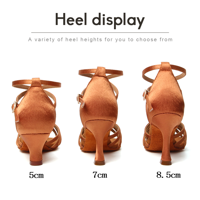 DKZSYIM Latin Dance Shoes Women/Ladies Professional Ballroom Salsa Dancing Shoes Soft Soles Dance Sandals Cuban Heels Wholesales