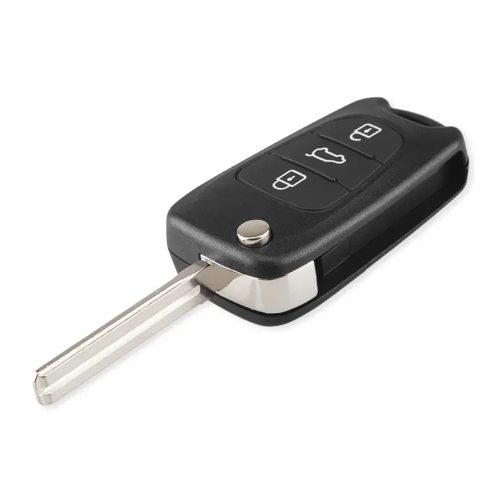 KEYYOU 15PCS Key Shell For Hyundai I20 I30 IX35 I35 Accent Kia Picanto Sportage K5 3 Buttons Flip Folding Remote Key Case Cover