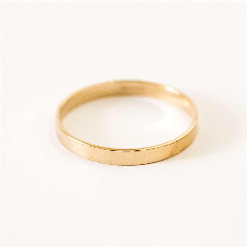 14K Gold Filled Flat Band Ring Minimalism JewelryKnuckle Anillos Mujer Bohemian Bague Femme Anelli Aneis Rings
