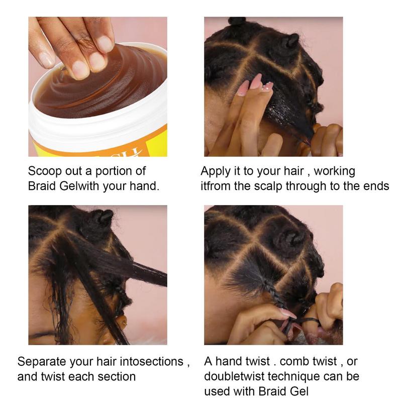 Hair Finishing Gel 100ml Braid Gel Hair Fly Away Tamer 24 Hours Hold Braid Conditioning Gel Edge Styling Wax For Fly Away & Edge