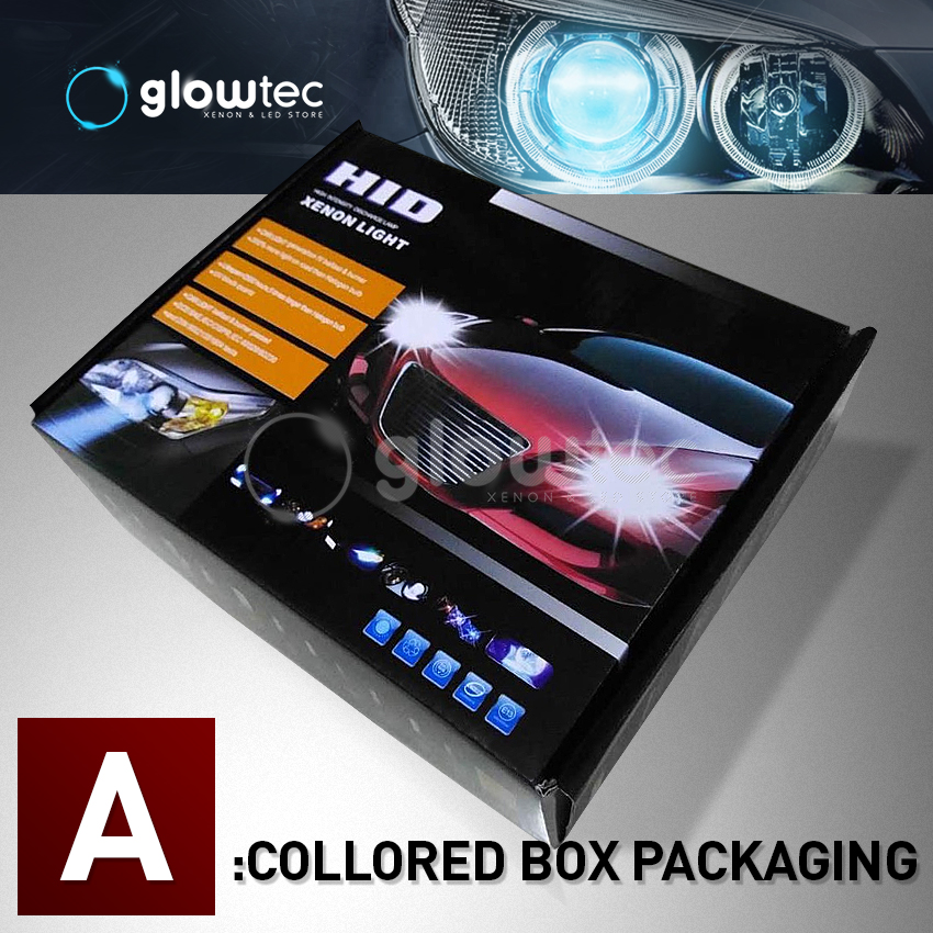 55W HID XENON HEADLIGHT KIT SLIM BALLAST DC light H7 H3 H4 H8 H9 H11 9005 9006 6000K 4300K 8000K all colors FREE GIFT GLOWTEC