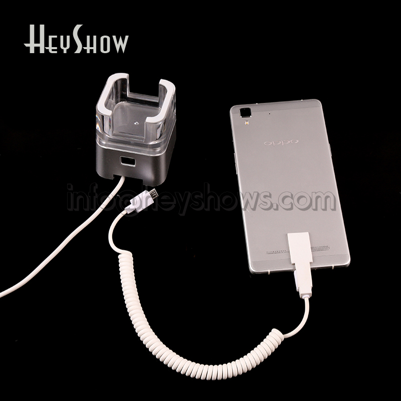 Acrylic Mobile Phone Security Stand, Cellphone Display, Burglar Alarm System, iPhone, iPad, Tablet, Anti-Theft Device Holder