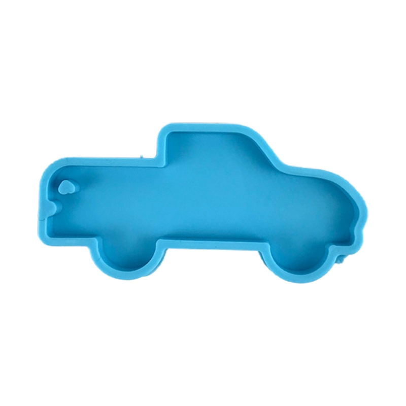 Car Series Keychain Epoxy Resin Mold Shiny Glossy Tractor Necklace Pendant Silicone Mould DIY Crafts Jewelry Decorations 2021