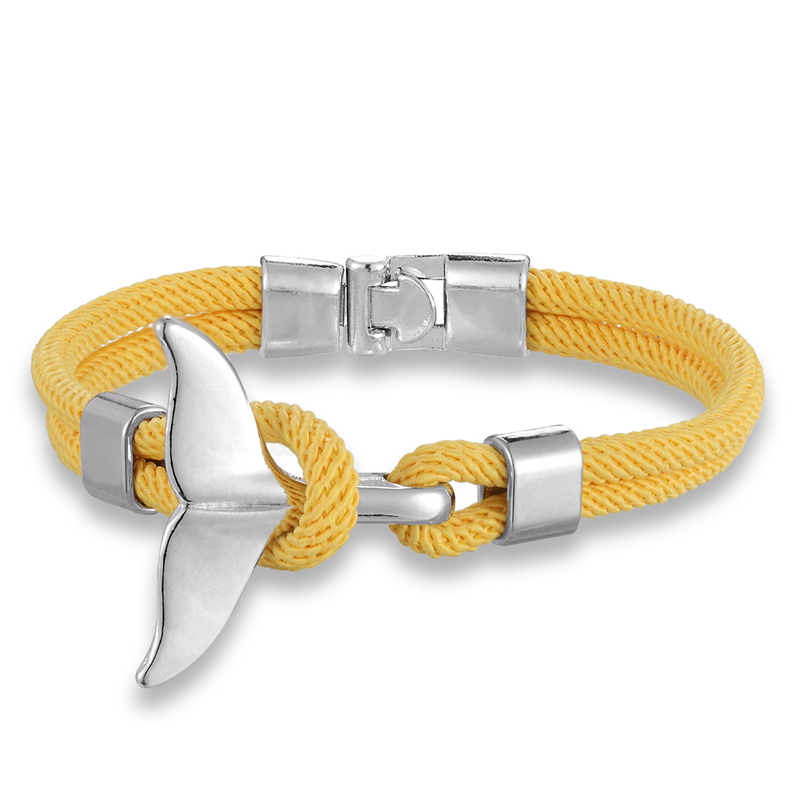 Charm Couple Whale Tail Rope Bracelet Men Colorful Survival Anchor friendship Bracelets Women Homme friendship jewelry Handmade