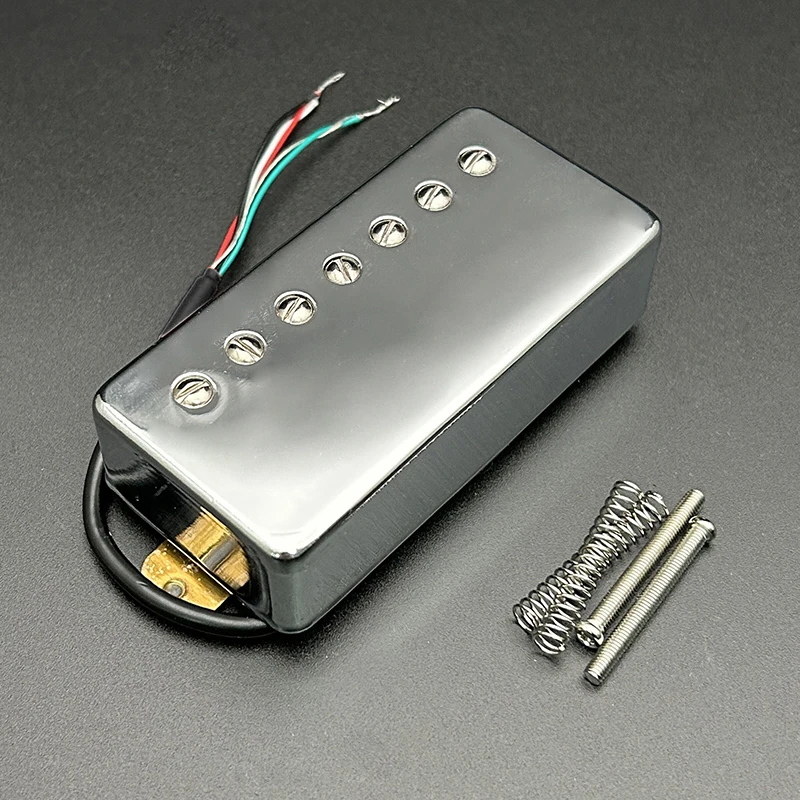 LP 7-String Guitar Brass Cover Humbucker Slotted Screw 8.5K/14K Coil Splitting Pickup for 7-String Electric Guitar Gold