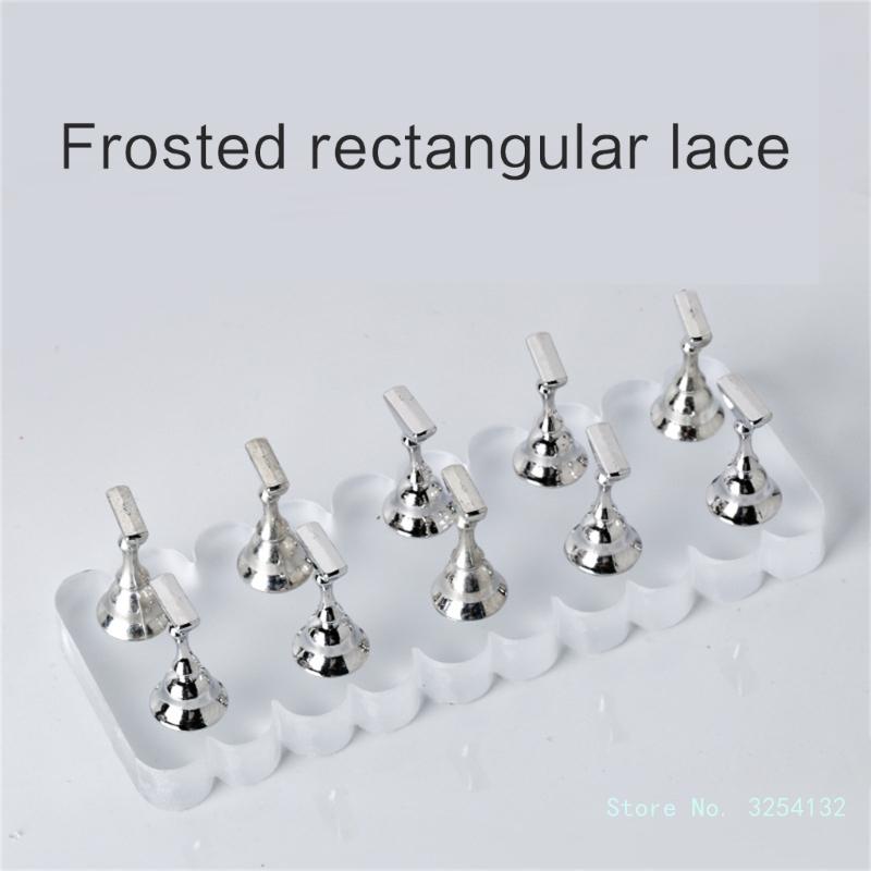 Portable Acrylic Nail Tips Holder Training Stand for Nail Art Practice and Display