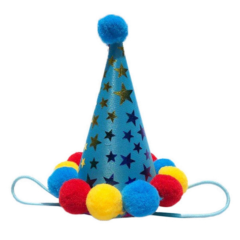 1pc Adorable Dog Cat Puppy Birthday Hat & Bandana Set Cat Small Dog Party Accessories Pet Birthday Supplies for Doggies Kittens