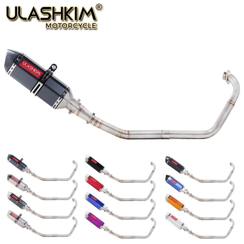 Motorcycle Full Exhaust Escape System Modifed Middle Link Pipe Slip-On For yamaha YZF R15 MT15 MT 15 125 V3 R125 2008-2019