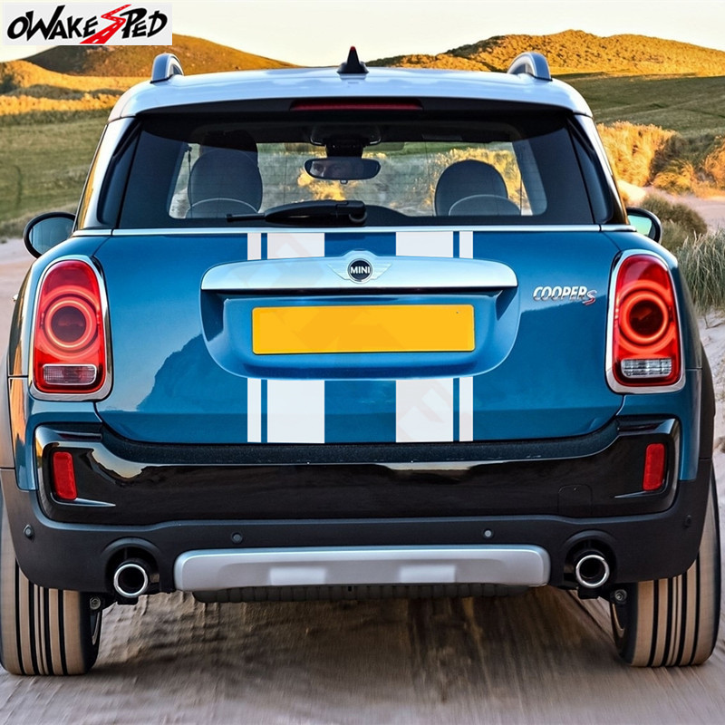 Car Sticker Hood Bonnet Engine Rear Tail Body Stripe Vinyl Decal Stickers For BMW Mini Cooper S Countryman F60 2017 Accessories