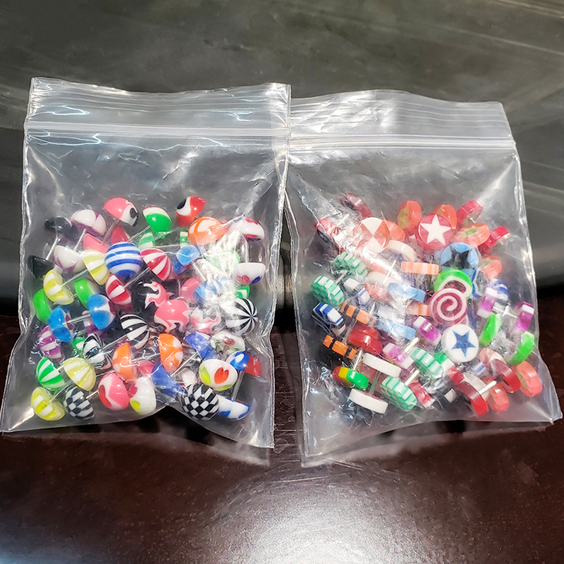 10pcs Acrylic Cartilage Earring Ear Stud Fake Plug Tunnel Stretcher Taper Cheater Expander Gauges Tragus Helix Piercing Jewelry