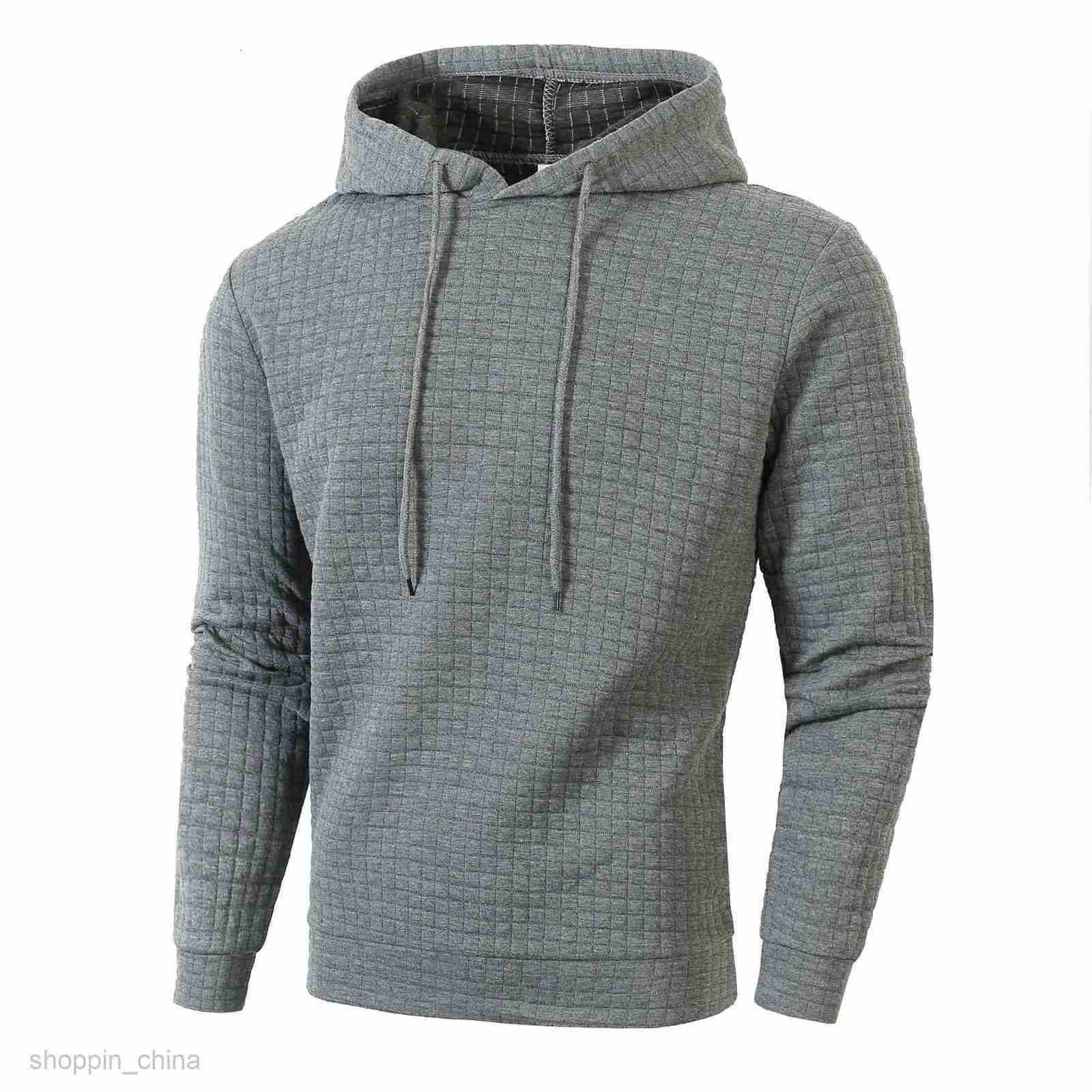 Men's Hoodies Sweatshirts Autumn/Winter Large Hooded Male Casual Personalized Fashion Sweater Checkered Coat Men