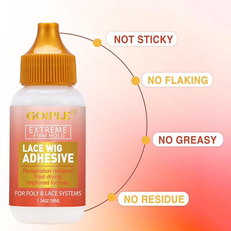GOIPLE Lace Wig Glue Extreme Firm Hold Bonding Adhesive for Poly and Lace Systems Hair Styling Product