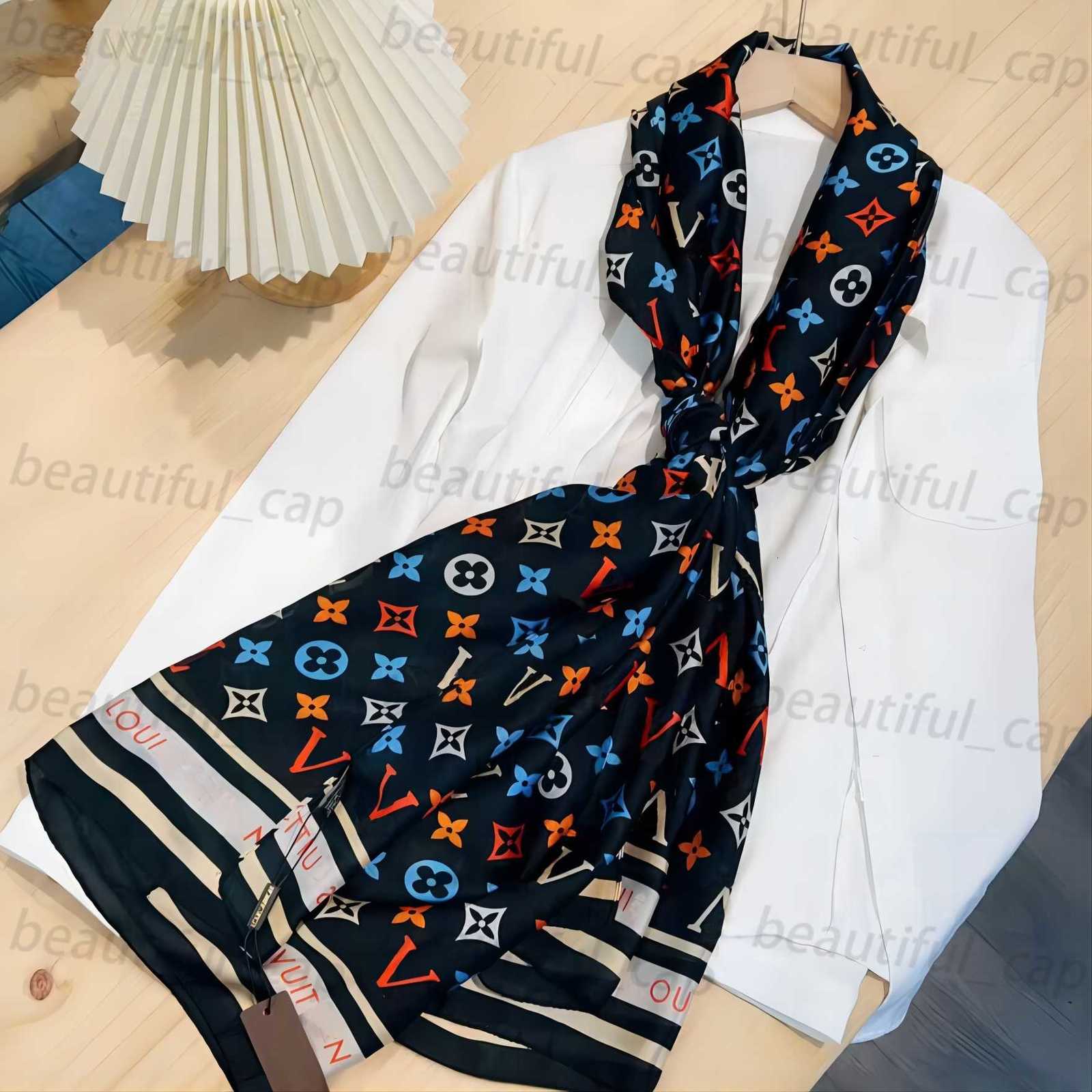 silk designers stole 180*90cm L women letter ring schal men bufanda Scarves head Classic highquality new 2024 Scarf Valentine's Day gift go wo