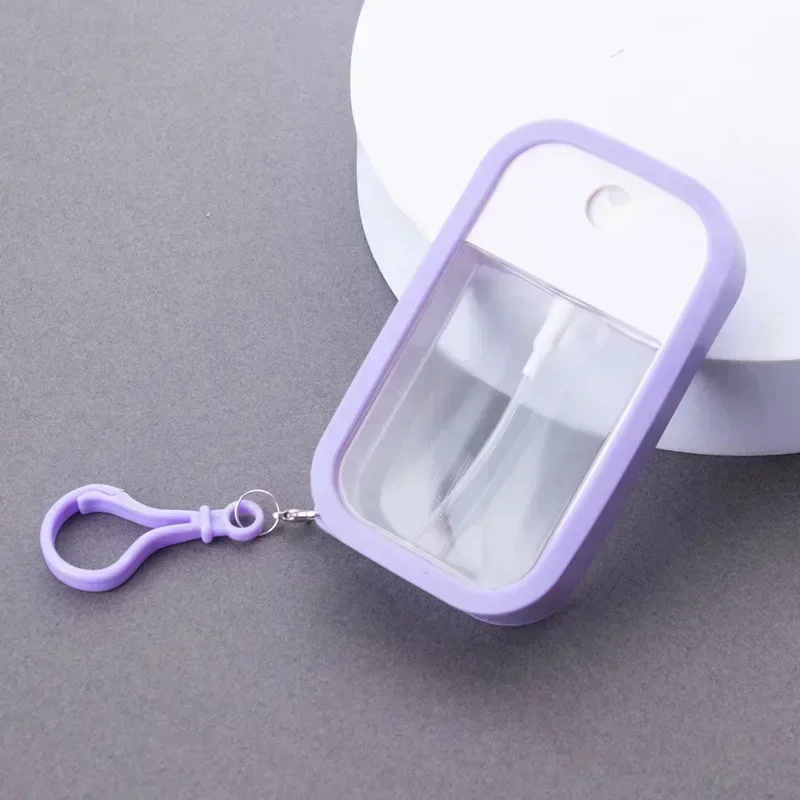 38ml Spray Small Sanitizing Spray Scented Vegan Hand Sanitizer Spray with Keychain Perfume Alcohol Water Bottle Travel