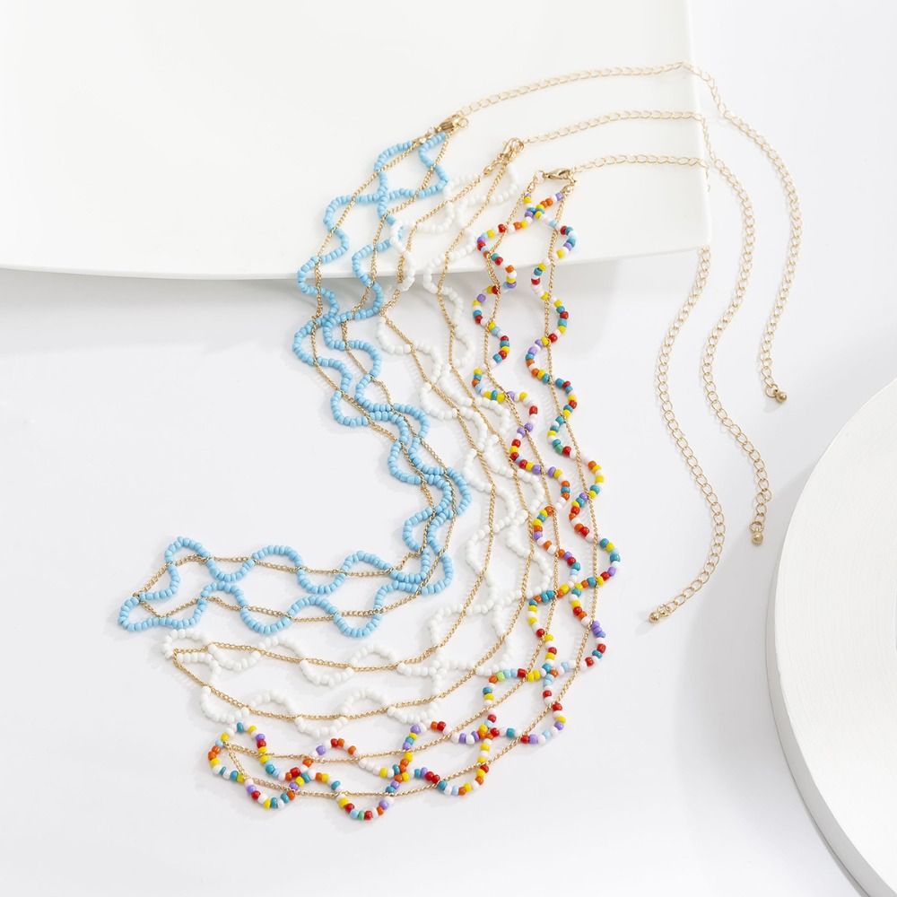 Body Jewelry Bohemian Waist Chain Bohemian Style Rice Bead Bead Waist Chain Waist Jewelry Metal Body Chain Bead Belly Chain