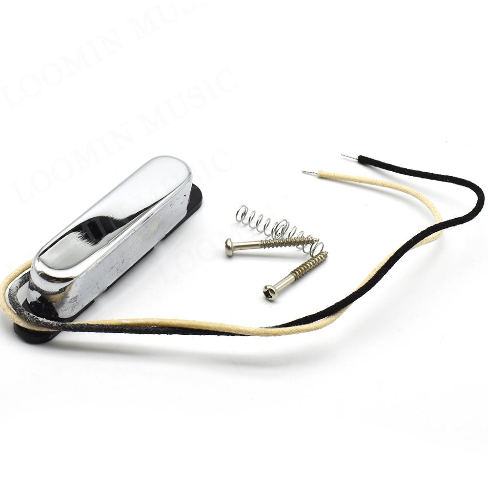 Vintage Alnico 5 Single Coil Pickup Neck Electric Guitar Pickup Chrome TL Guitar Parts-Warm Sound