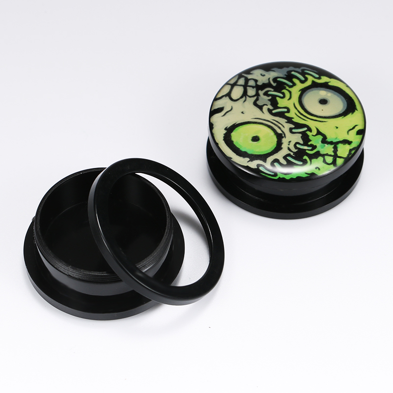2Pcs Black Acrylic Ear Plugs and Tunnels Piercing Earrings Gauges Expanders Plug Stretcher Flesh Tunnel Body Piercings Jewelry