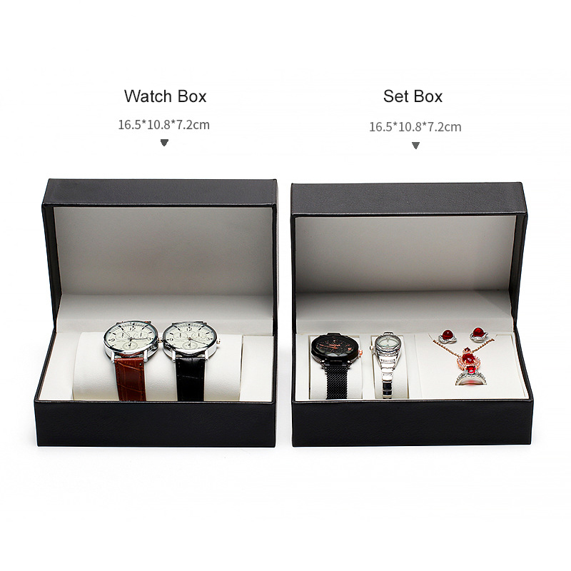 1piece PU Wrist Watch Box Holder Organizer Storage Case Earring Necklace Ring Jewelry Display Container for Travel Exhibitors
