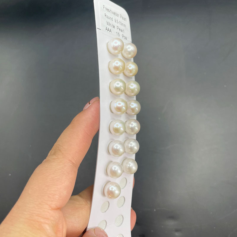 Hot Sale 3A Quality Round Freshwater Pearls No/Half/Full Hole Loose Beads Pearl White Shinning Luster Natural Pearls 2-12mm