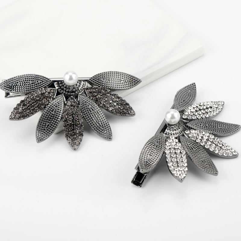 Korean Sweet DEL LUNA Hotel IU Metal Retro Hair Clips Elegant Jewelry Gift for Women Girl Party Rhinestone Hair Accessories