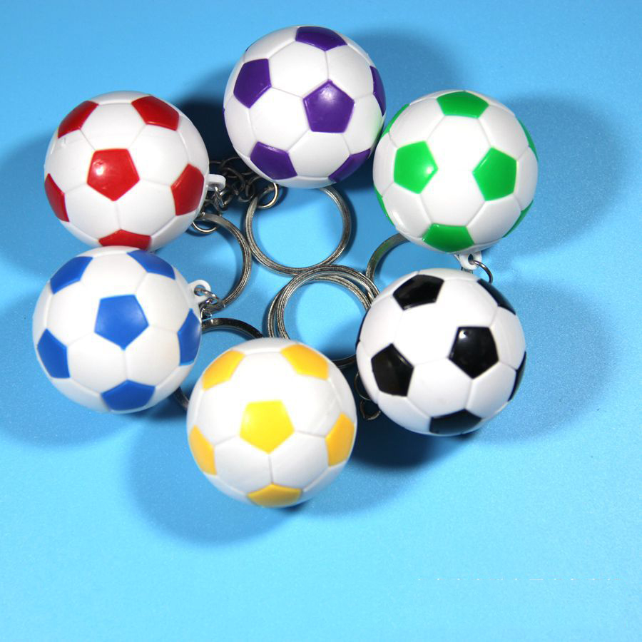 FIMAODZ Sports Football Keychain Colorful Soccer Ball Club Bag Pendant Souvenirs Key Chain Holder for Men Women Gift