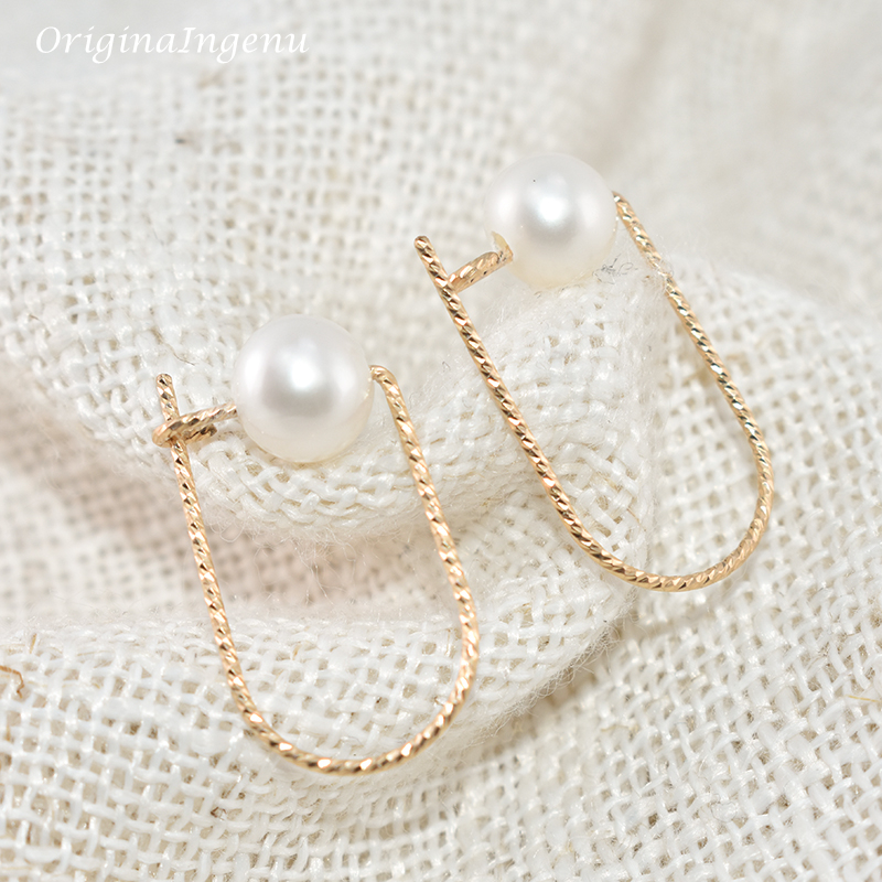 Natural Baroque Pearl Earrings Hoop Earrings Handmade Gold Filled Jewelry Brincos Vintage Pendientes Oorbellen Boho Fine Earring