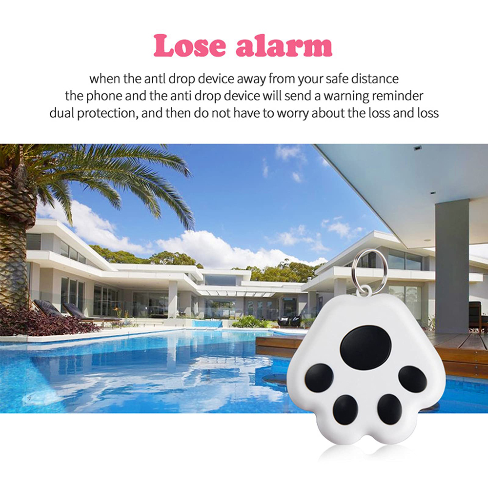 Mini Cute Cat Paw Smart Tracker Bluetooth Anti-Lost Waterproof Tracker For Car Kids Pets Wallet Key Collar Tracking Device